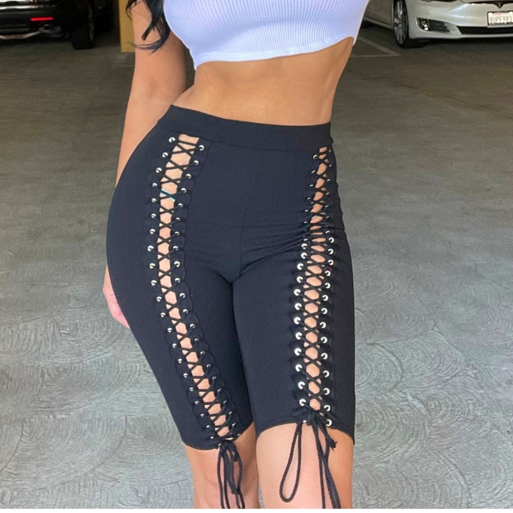 NEW Lace up biker shorts